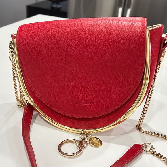 See by Chloe Mara Leather And Suede Small Cross-Body Bag - Picture 1 of 2